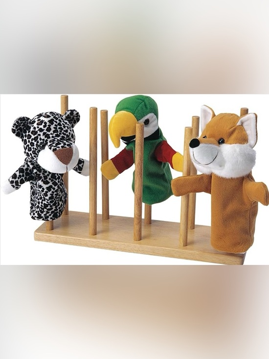 Other - Solid Wood Puppet Display Storage Stand for 8 Puppets